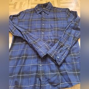 Uniqlo Flannel Shirt Blue Black Size S